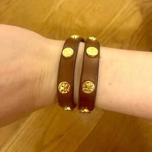 Leather Wrap Tory Burch Bracelet